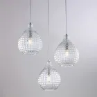 Designerlampe i glas og metal, fremstillet i Italien til stilfuld indretning - Atlas Viadurini