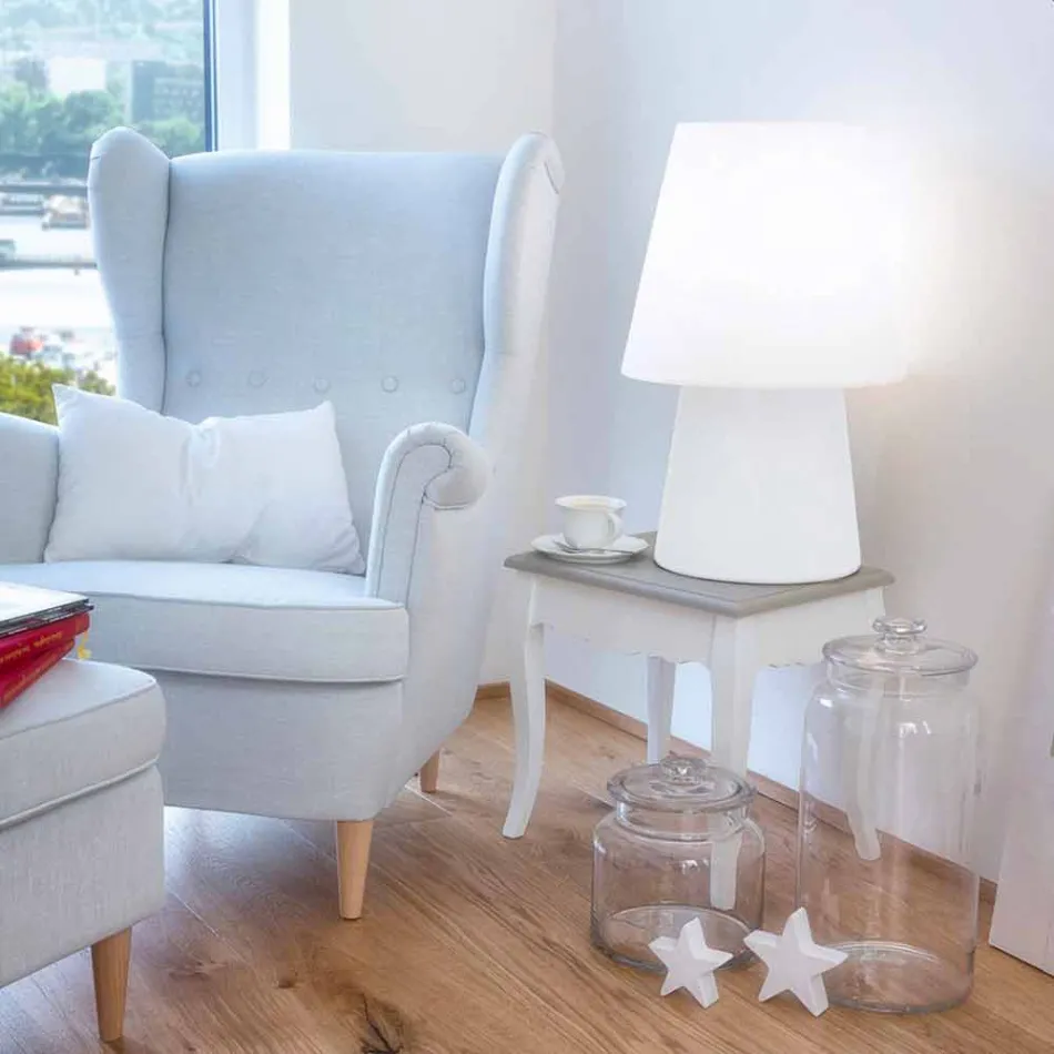 Moderne design lampe til indendørs eller udendørs i farvet plast - Fungostar Viadurini