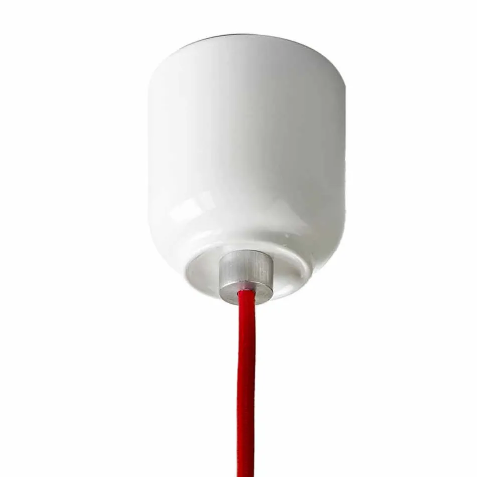 Ophængt designlampe i keramik og aluminium fremstillet i Italien Asien Viadurini