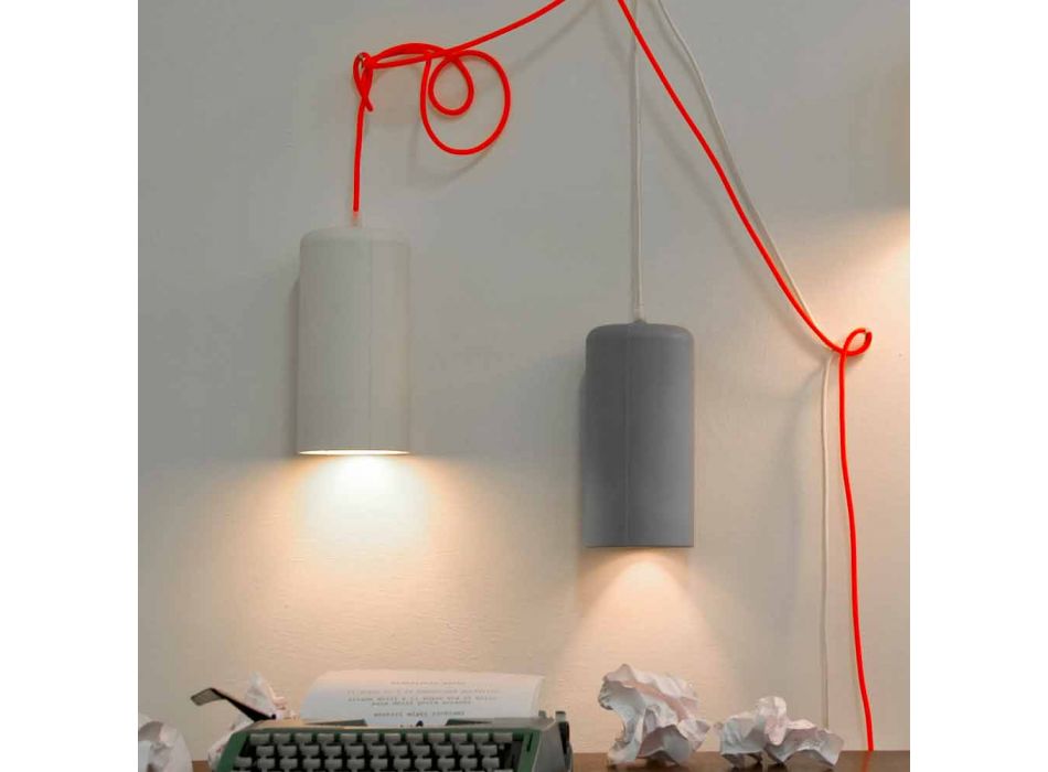 Ophængt designlampe In-es.artdesign Lys 1 i farvet lapren Viadurini