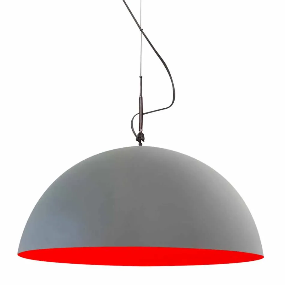 Suspended design lampe In-es.artdesign Halvmåne Cement maling Viadurini