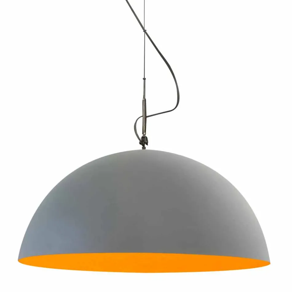 Suspended design lampe In-es.artdesign Halvmåne Cement maling Viadurini