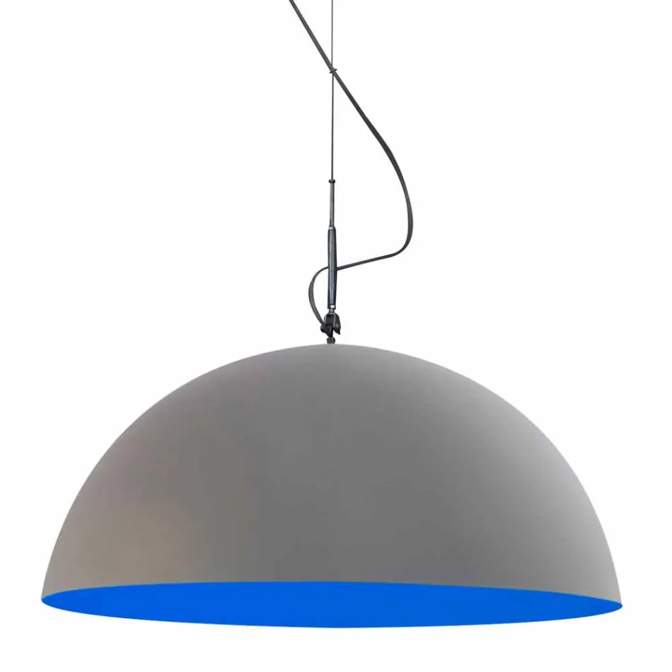 Suspended design lampe In-es.artdesign Halvmåne Cement maling Viadurini