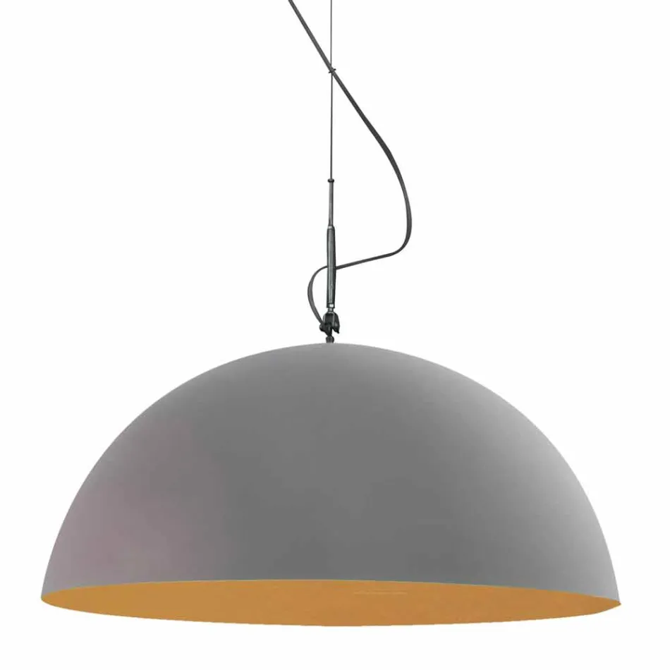 Suspended design lampe In-es.artdesign Halvmåne Cement maling Viadurini