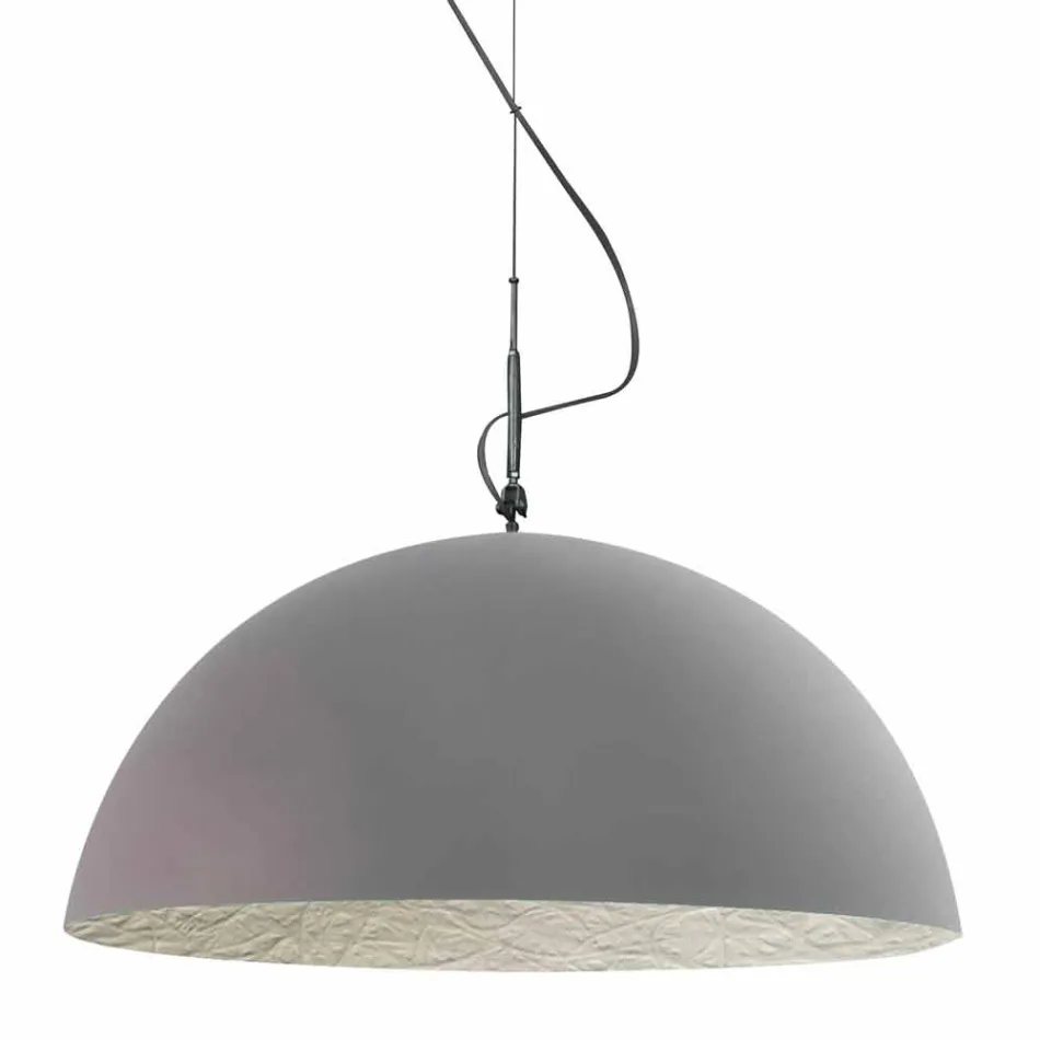 Suspended design lampe In-es.artdesign Halvmåne Cement maling Viadurini