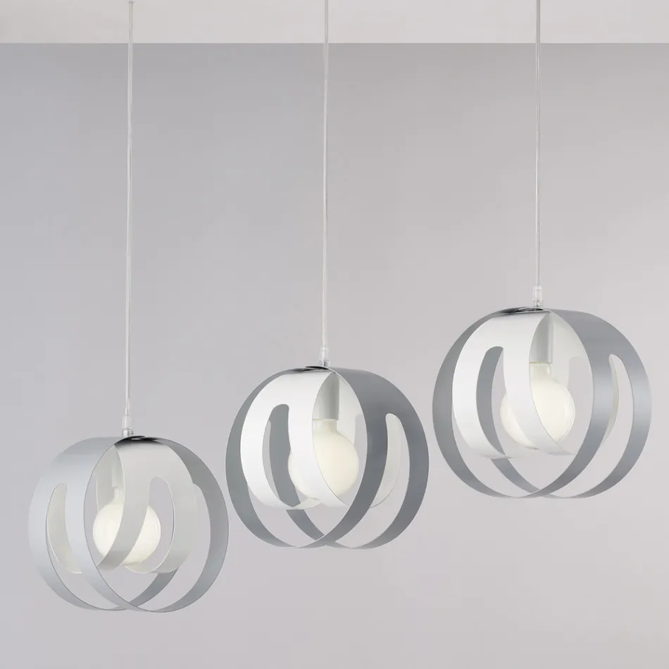 Elegant lampe i glas og metal fremstillet i Italien til raffinerede interiører - Vædderen Viadurini