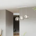 Elegant lampe i glas og metal fremstillet i Italien til raffinerede interiører - Vædderen Viadurini