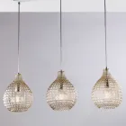 Elegant lampe i glas og metal, fremstillet i Italien til raffinerede interiører - Atlas Viadurini