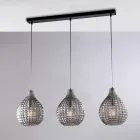 Elegant lampe i glas og metal, fremstillet i Italien til raffinerede interiører - Atlas Viadurini