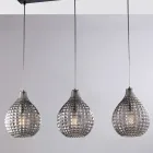 Elegant lampe i glas og metal, fremstillet i Italien til raffinerede interiører - Atlas Viadurini