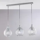 Elegant lampe i glas og metal, fremstillet i Italien til raffinerede interiører - Atlas Viadurini