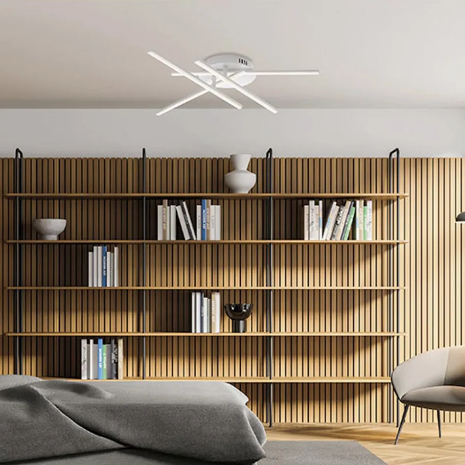 Elegant lampe i glas og metal, fremstillet i Italien til raffinerede interiører - Idra Viadurini