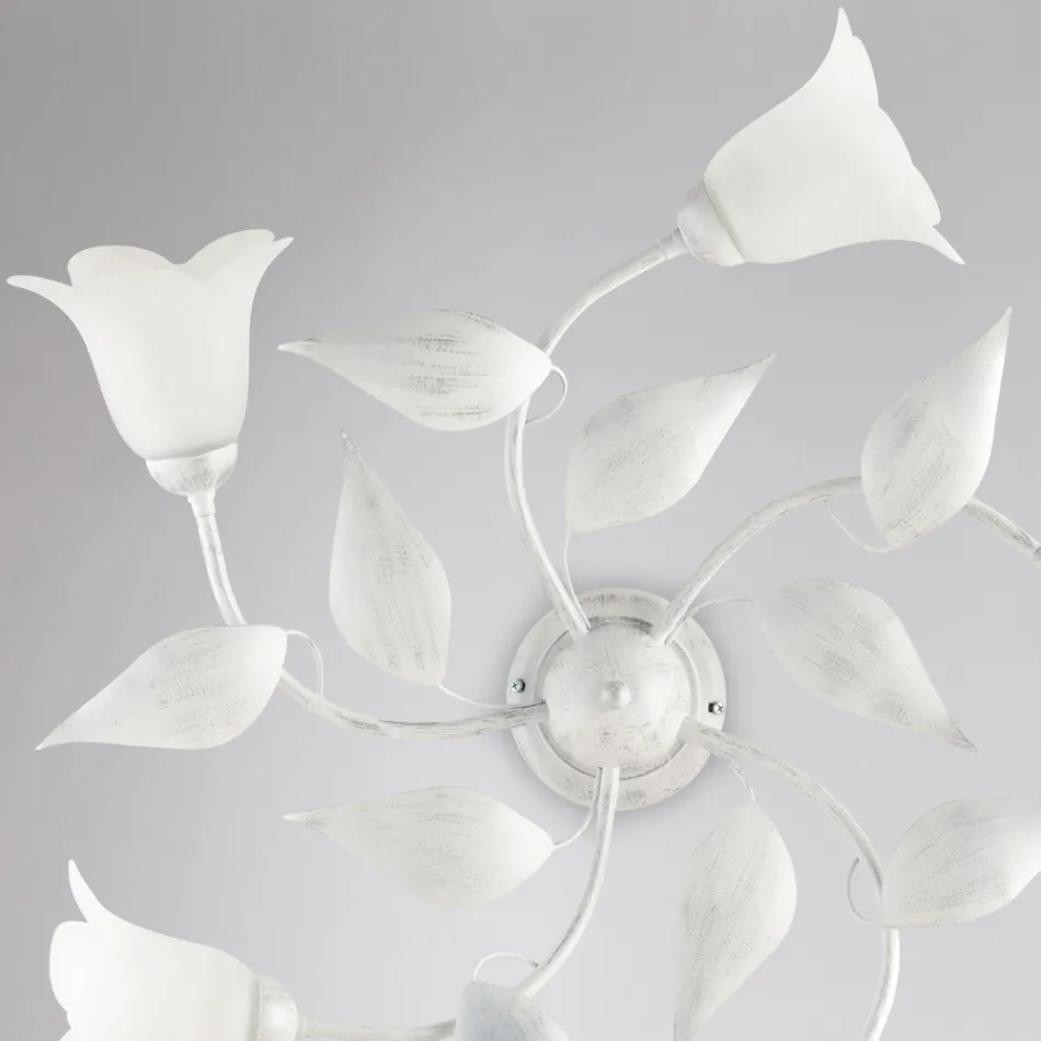 Elegant lampe i glas og metal, fremstillet i Italien til raffinerede interiører – Sirio Viadurini