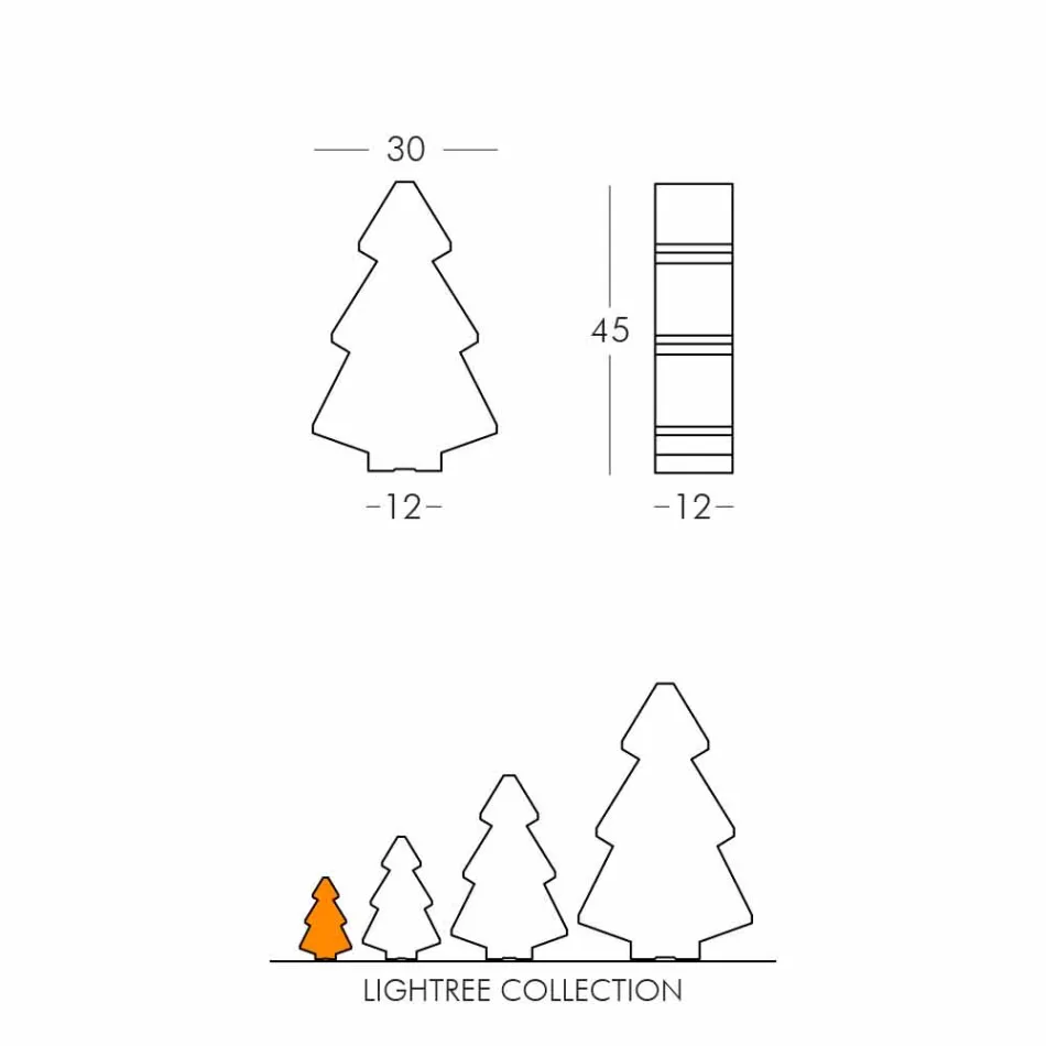 Dekorativ udendørs lampe Slide Lightree juletræ lavet i Italien Viadurini