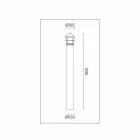 Udendørs have-pullertlampe i messing, kobber og glas - Have af Il Fanale Viadurini