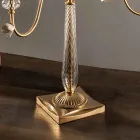 Flambeaux 7 Lights Klassisk lampe i porcelæn og blæst glas - Eteria Viadurini