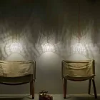 Lampe i bomuld og viskose suspenderet In-es.artdesign Moderne tekstur Viadurini