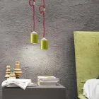 Lampe i bøg og suspenderet keramik fremstillet i Italien Asien Viadurini