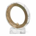 Lampe i hvid Carrara marmor og messing Made in Italy 2 Dimensions - Nazife Viadurini