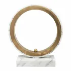 Lampe i hvid Carrara marmor og messing Made in Italy 2 Dimensions - Nazife Viadurini