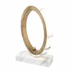 Lampe i hvid Carrara marmor og messing Made in Italy 2 Dimensions - Nazife Viadurini