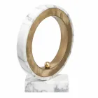 Lampe i hvid Carrara marmor og messing Made in Italy 2 Dimensions - Nazife Viadurini