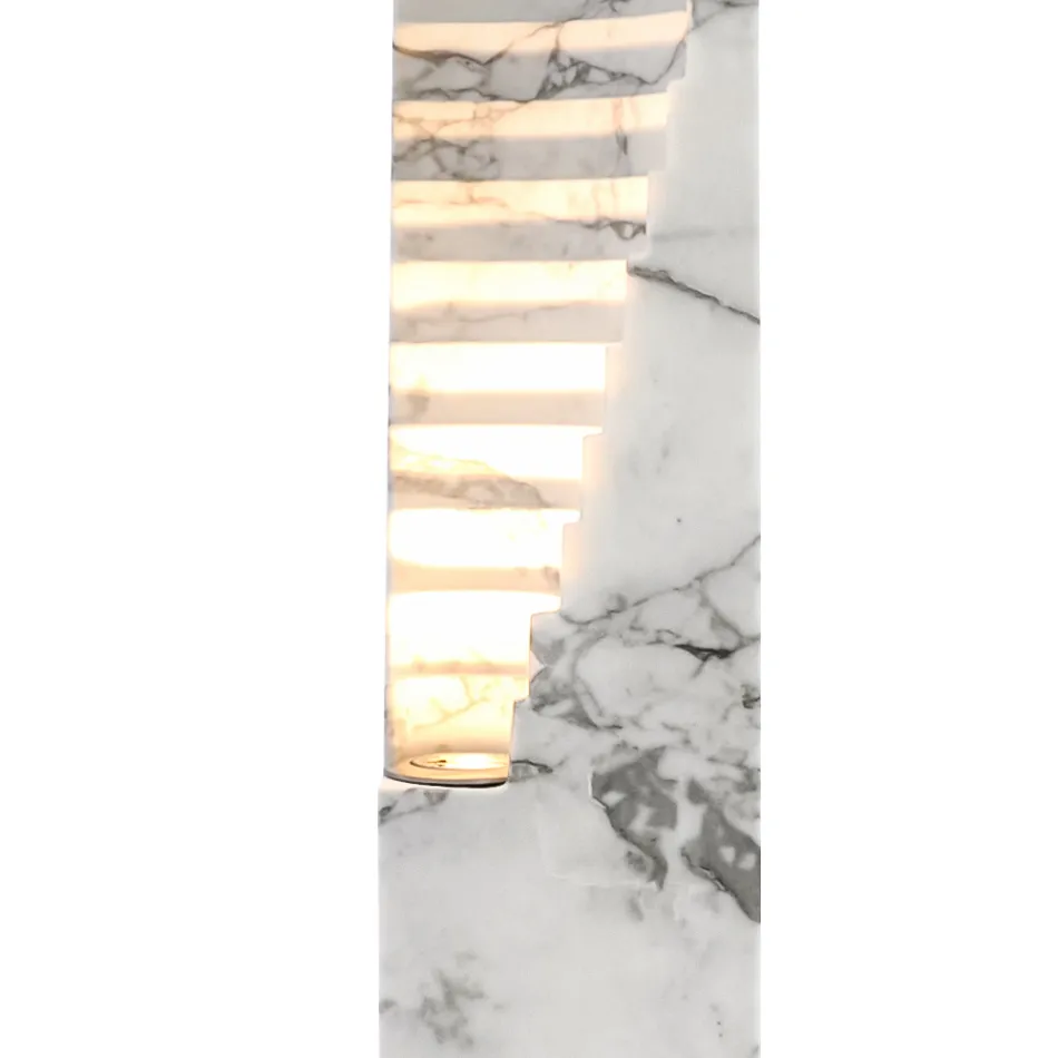 Lampe i Paonazzo-marmor og forskellige størrelser lavet i Italien - Daichi Viadurini