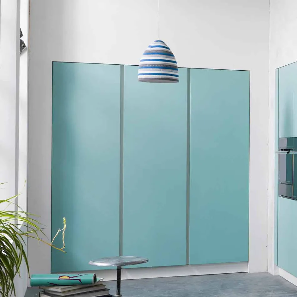 Nebulit og uld vedhæng lampe In.es.artdesign Flower Stripe Viadurini