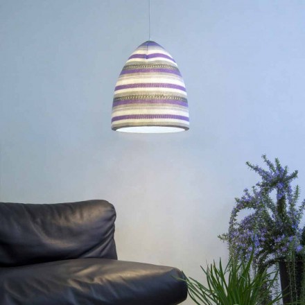 Nebulit og uld vedhæng lampe In.es.artdesign Flower Stripe Viadurini