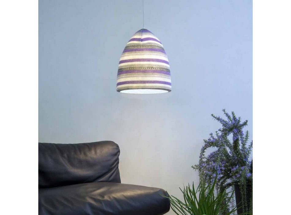 Nebulit og uld vedhæng lampe In.es.artdesign Flower Stripe Viadurini