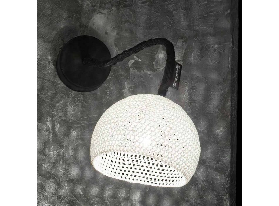 Harpiks og bomulds væglampe In-es.artdesign Moderne A1 tekstur Viadurini