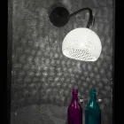 Harpiks og bomulds væglampe In-es.artdesign Moderne A1 tekstur Viadurini