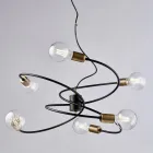 Italiensk fremstillet glas- og metallampe til raffinerede rum – Venere Viadurini