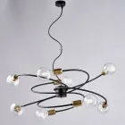 Italiensk fremstillet glas- og metallampe til raffinerede rum – Venere Viadurini