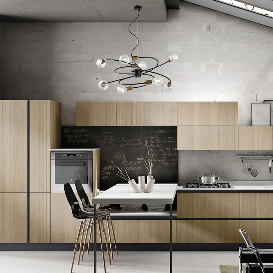 Italiensk fremstillet glas- og metallampe til raffinerede rum – Venere Viadurini