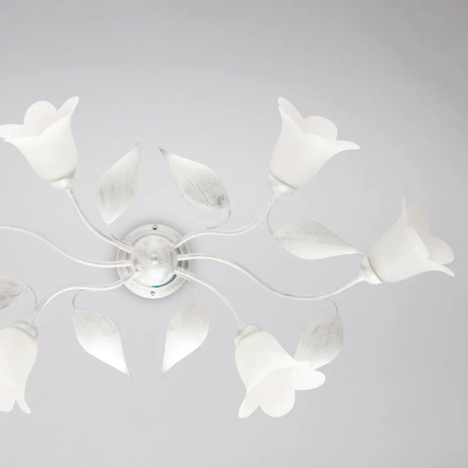 Lavet i Italien, glas- og metallampe til stilfulde møbler – Sirio Viadurini