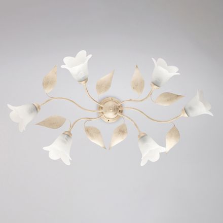 Lavet i Italien, glas- og metallampe til stilfulde møbler – Sirio Viadurini