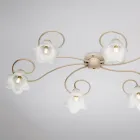 Lavet i Italien, glas- og metallampe til raffinerede interiører – Cometa Viadurini