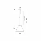 Industriel lampe i jern suspension Loft Media Il Fanale Viadurini