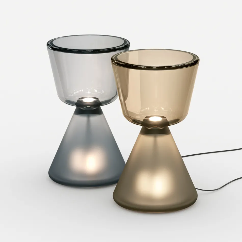 Murano LED-bordlampe i blæst glas, fremstillet i Italien - Isola Viadurini