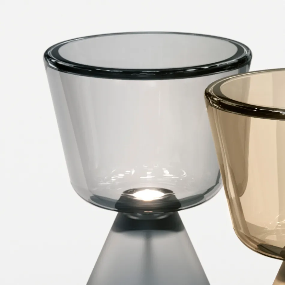Murano LED-bordlampe i blæst glas, fremstillet i Italien - Isola Viadurini
