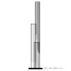 Led Krystal Gulvlampe Satin Akryl Design Triptykon - Krystol Viadurini