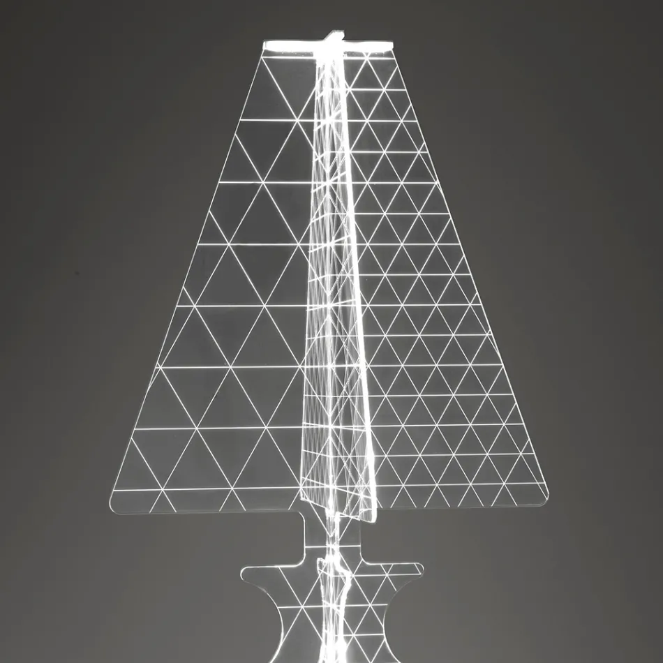 Moderne lasermærket plexiglas gulvlampe 3 størrelser - Raissa Viadurini