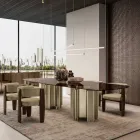 Moderne LED-lampe i ribbet glas med et eksklusivt design fremstillet i Italien - Lys Viadurini