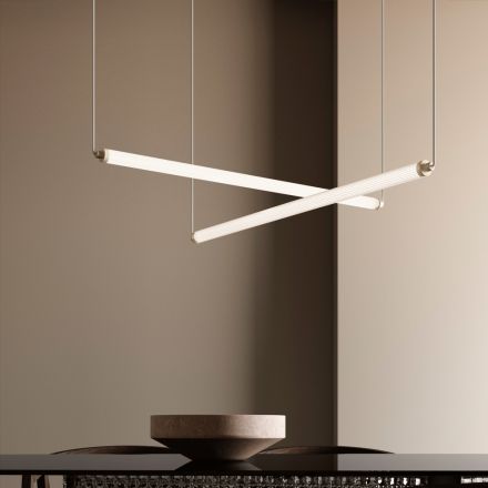Moderne LED-lampe i ribbet glas med et eksklusivt design fremstillet i Italien - Lys Viadurini