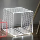 Rgb Led Lampe i Transparent Akryl Krystal Laser Decor - Robiola Viadurini