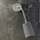 Moderne væglampe In-es.artdesign Mal en stripe nebulit og uld Viadurini