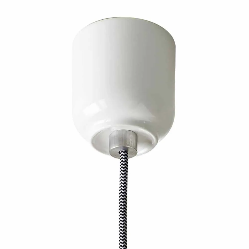 Moderne vedhængslampe i tofarvet keramik lavet i Italien Asien Viadurini