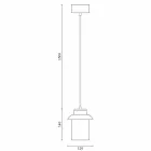 Moderne vedhængslampe i farvet keramik lavet i Italien Asien Viadurini