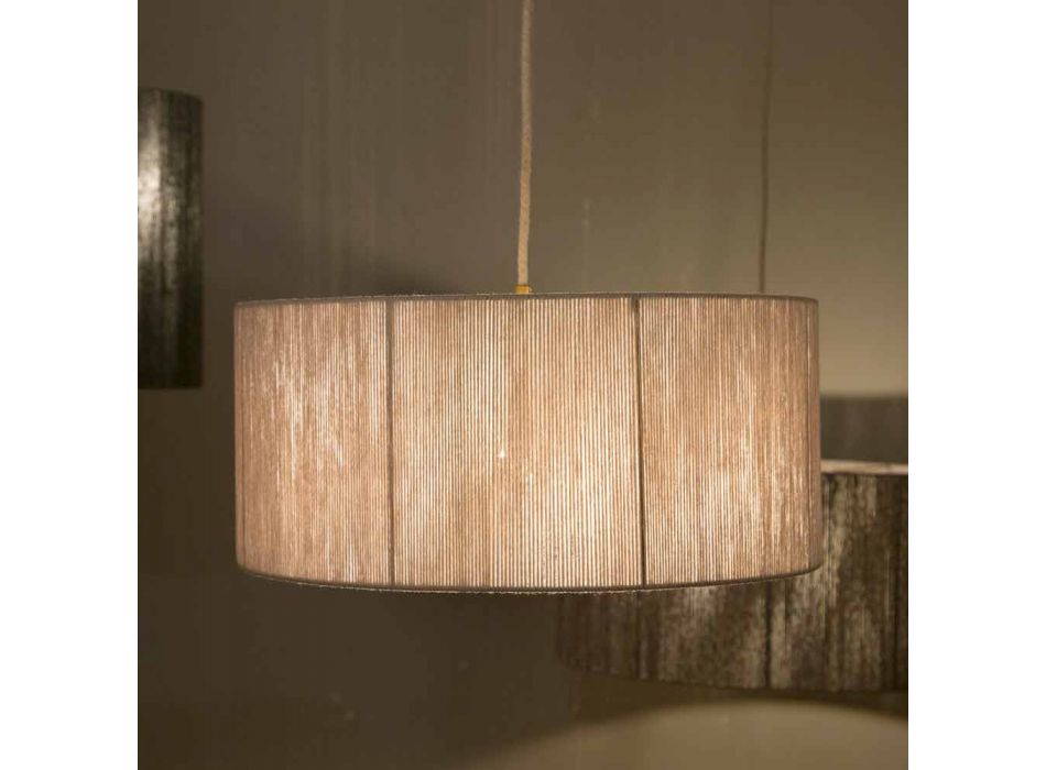 Moderne vedhængslampe i uld fremstillet i Italien Evita Viadurini